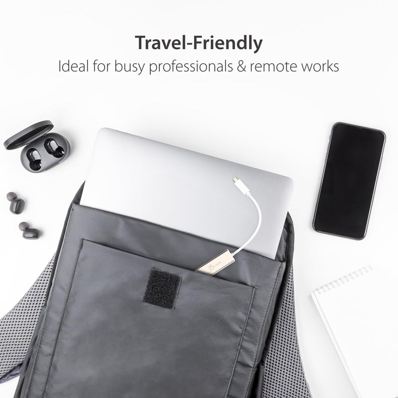 j5create USB Type-C to VGA Adapter, Thunderbolt 3/4 to VGA, Aluminium Shell, Compatible with iPhone 16/15 Pro Max, MacBook Pro/Air, iPad Pro, XPS, S22/23/24 and More (JCA111) - Image 4